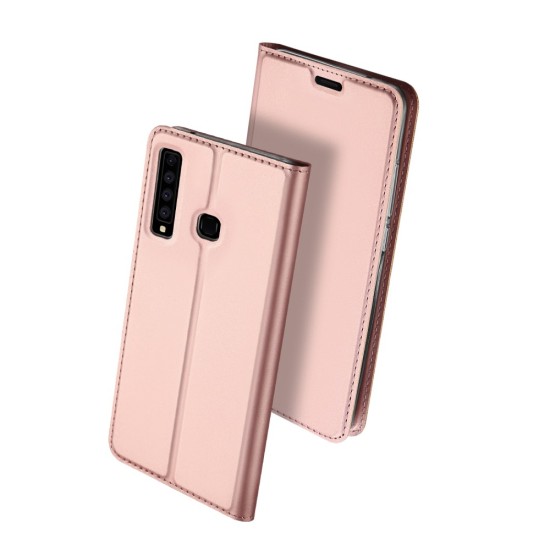 Dux Ducis Skin Pro series priekš Samsung Galaxy A9 (2018) A920 - Rozā Zelts - sāniski atverams maciņš ar magnētu un stendu (ādas maks, grāmatiņa, leather book wallet case cover stand)