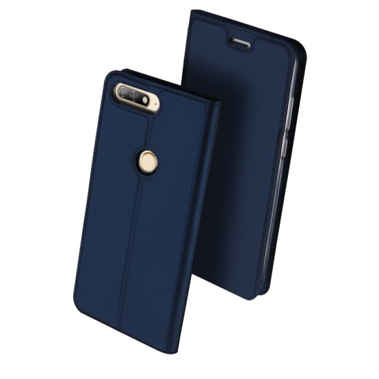 Dux Ducis Skin Pro series priekš Huawei Honor 7A / Y6 Prime (2018) - Tumši Zils - sāniski atverams maciņš ar magnētu un stendu (ādas maks, grāmatiņa, leather book wallet case cover stand)