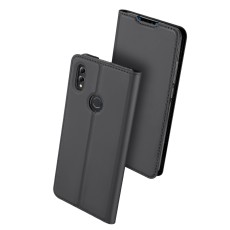 Dux Ducis Skin Pro series priekš Huawei Honor 8X - Tumši Pelēks - sāniski atverams maciņš ar magnētu un stendu (ādas maks, grāmatiņa, leather book wallet case cover stand)