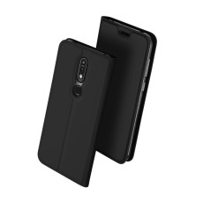 Dux Ducis Skin Pro series priekš Nokia 7.1 (2018) - Melns - sāniski atverams maciņš ar magnētu un stendu (ādas maks, grāmatiņa, leather book wallet case cover stand)