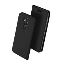 Dux Ducis Skin Pro series priekš Nokia 8.1 (2018) - Melns - sāniski atverams maciņš ar magnētu un stendu (ādas maks, grāmatiņa, leather book wallet case cover stand)