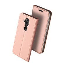Dux Ducis Skin Pro series priekš Nokia 8.1 (2018) - Rozā Zelts - sāniski atverams maciņš ar magnētu un stendu (ādas maks, grāmatiņa, leather book wallet case cover stand)