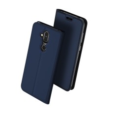 Dux Ducis Skin Pro series priekš Nokia 8.1 (2018) - Tumši Zils - sāniski atverams maciņš ar magnētu un stendu (ādas maks, grāmatiņa, leather book wallet case cover stand)