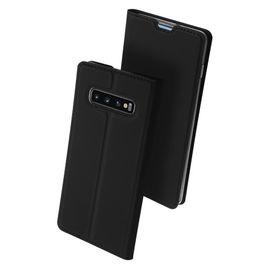 Dux Ducis Skin Pro series priekš Samsung Galaxy S10 Plus G975 - Melns - sāniski atverams maciņš ar magnētu un stendu (ādas maks, grāmatiņa, leather book wallet case cover stand)