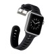 Dual Color Silicone Watch Band priekš Apple Watch 38 / 40 / 41 mm - Melns - silikona siksniņas (jostas) priekš pulksteņiem