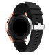 20mm Twill Texture Silicone Watchband Strap - Melns - silikona siksniņas (jostas) priekš pulksteņiem