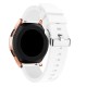 20mm Twill Texture Silicone Watchband Strap - Balts - silikona siksniņas (jostas) priekš pulksteņiem