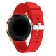 20mm Twill Texture Silicone Watchband Strap - Sarkans - silikona siksniņas (jostas) priekš pulksteņiem