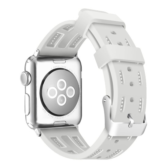 Soft Silicone Wrist Strap для Apple Watch 38 / 40 / 41 mm - Белый - силиконовый ремешок для часов