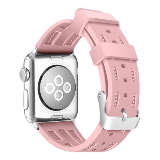 Soft Silicone Wrist Strap priekš Apple Watch 38 / 40 / 41 mm - Rozā - silikona siksniņas (jostas) priekš pulksteņiem