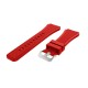 22mm Twill Texture Silicone Watchband Strap - Sarkans - silikona siksniņas (jostas) priekš pulksteņiem