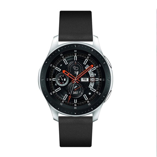 22mm Textured Genuine Leather Watch Strap - Чёрный - ремешок для часов из натуральной кожи