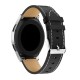 22mm Genuine Leather Watch Strap - Melns - dabīgas ādas siksniņas (jostas) priekš pulksteņiem