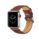 Top Layer Crazy Horse Texture Cowhide Leather Watch Band для Apple Watch 42 / 44 / 45 mm / Ultra 49 mm - Коричневый - ремешок для часов из натуральной кожи