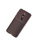 Beetle Series Carbon Fiber TPU Protection Phone Cover priekš Nokia 7.1 (2018) - Brūns - triecienizturīgs silikona aizmugures apvalks (bampers, vāciņš, slim TPU silicone case shell cover, bumper)