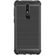 IMAK Vega Carbon Fiber Texture Brushed TPU Cover Case priekš Nokia 3.1 Plus (2018) - Melns - triecienizturīgs silikona aizmugures apvalks (bampers, vāciņš, slim TPU silicone case shell cover, bumper)