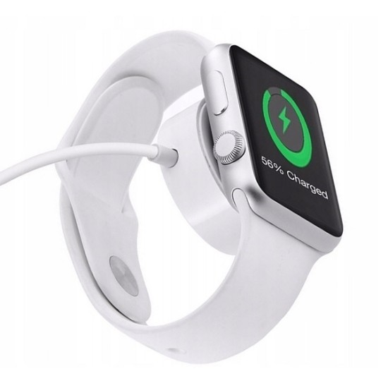 Usams US-CC63 Qi Wireless FOD Charger priekš Apple Watch - Balts - Universāls induktīvs bezvadu USB lādētājs paliktnis