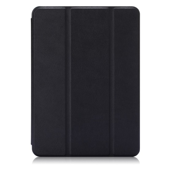 Tri-fold Stand PU Smart Auto Wake/Sleep Leather Case priekš Apple iPad mini 5 (2019) / mini 4 (2015) - Melns - sāniski atverams maciņš ar stendu