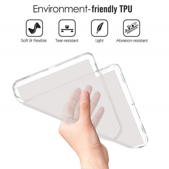 Crystal Clear TPU Protection Tablet Case Cover priekš Samsung Galaxy Tab S5e T720 / T725 - Caurspīdīgs - silikona aizmugures apvalks