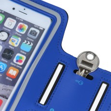 Arm Case Premium 6.0-inch priekš Huawei P30, Sam S10, Sam S9 - Zils - Universāls maks ietvars - Sporta futlāris rokas aproce fitnesam saite