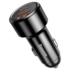 Baseus Car charger 12/24V PPS / QC 4.0 / PD 45W Ļoti Ātrs 6A Super Quick auto lādētājs - Melns