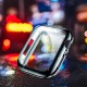 Usams Plated TPU Protector Cover priekš Apple Watch Series 4 / 5 / 6 / SE (40mm) / 7 (41mm) - Melns - silikona pulksteņu apvalks