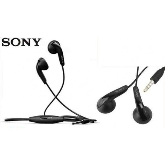 Sony MH410C 3.5мм оригинальные стерео наушники с микрофоном (без упаковки) - Чёрные