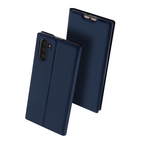 Dux Ducis Skin Pro series priekš Samsung Galaxy Note 10 N970 - Tumši Zils - sāniski atverams maciņš ar stendu (ādas maks, grāmatiņa, leather book wallet case cover stand)