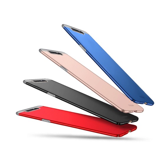 MOFI Shield Slim Plastic Phone Casing priekš Samsung Galaxy A80 A805 - Melns - matēts plastikas aizmugures apvalks (bampers, vāciņš, slim silicone cover shell, bumper)