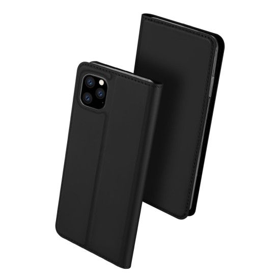 Dux Ducis Skin Pro series priekš Apple iPhone 11 Pro Max - Melns - sāniski atverams maciņš ar magnētu un stendu (ādas maks, grāmatiņa, leather book wallet case cover stand)