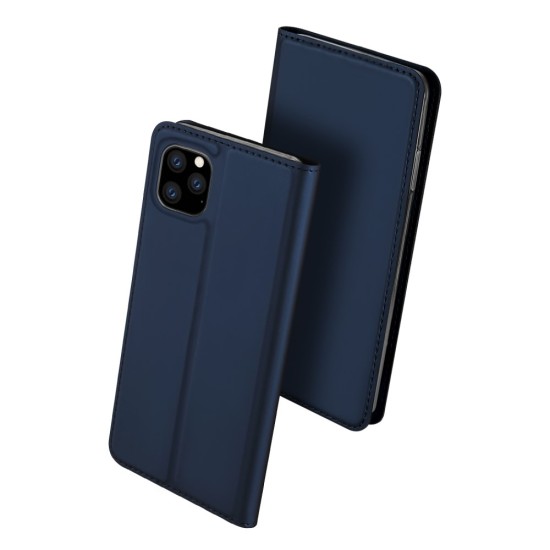 Dux Ducis Skin Pro series priekš Apple iPhone 11 Pro Max - Tumši Zils - sāniski atverams maciņš ar magnētu un stendu (ādas maks, grāmatiņa, leather book wallet case cover stand)