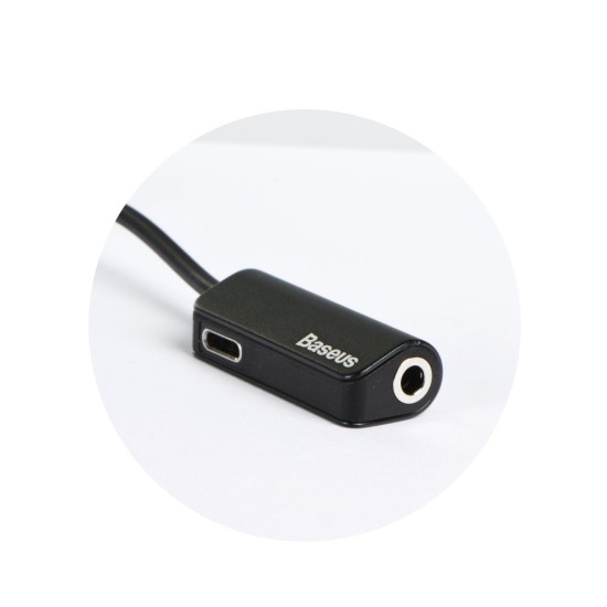 Baseus L32 Connector Adapter Lightning to 3,5mm AUX Lightning - Melns - (audio vads kabelis)