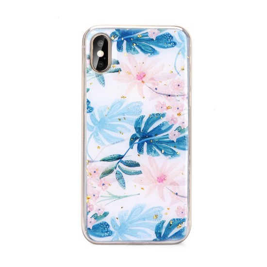 Forcell Marble Back Case priekš Apple iPhone 11 Pro - Puķes Marmorā - aizmugures maciņš / apvalks no epoksīda sveķiem