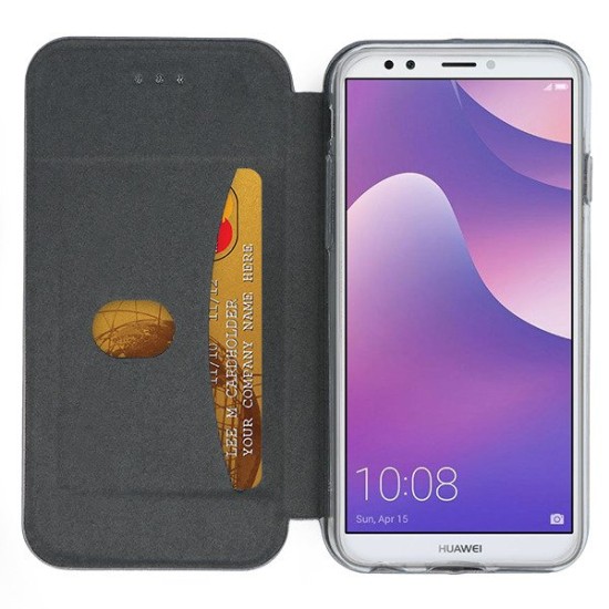 Forcell Elegance book case priekš Huawei P Smart Z / Honor 9X - Pelēks - sāniski atverams maciņš ar stendu (ādas maks, grāmatiņa, leather book wallet case cover stand)