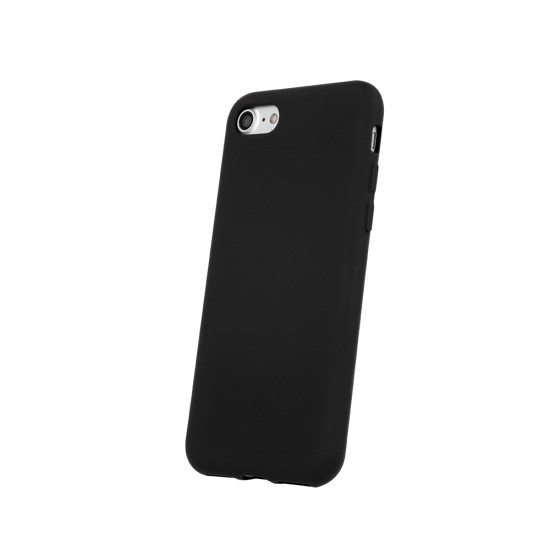 OEM Silicone Back Case (Microfiber Soft Touch) priekš Apple iPhone X / XS - Melns - matēts silikona aizmugures apvalks