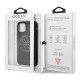 Guess Silicone 4G Tone On Tone series GUHCN65LS4GBK priekš Apple iPhone 11 Pro Max - Melns - silikona aizmugures apvalks (bampers, vāciņš, slim TPU case cover, bumper)