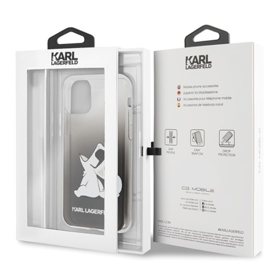 Karl Lagerfeld Choupette Fun series Back Case KLHCN58CFNRCBK priekš Apple iPhone 11 Pro - Melns - silikona aizmugures apvalks / maciņš
