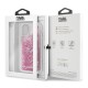 Karl Lagerfeld Glitter Floatting Charms series Back Case KLHCN61ROPI priekš Apple iPhone 11 - Rozā - silikona-plastikāta aizmugures apvalks / maciņš