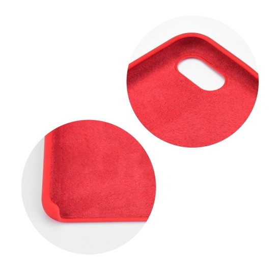 Forcell Silicone Case (Microfiber Soft Touch) для Samsung Galaxy A70 A705 - Красный - матовая силиконовая накладка / бампер (крышка чехол, slim TPU silicone cover shell, bumper)