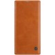 NILLKIN Qin Series Card Holder Leather Flip Case priekš Samsung Galaxy Note 10 N970 - Brūns - sāniski atverams maciņš (ādas maks, grāmatiņa, leather book wallet case cover)