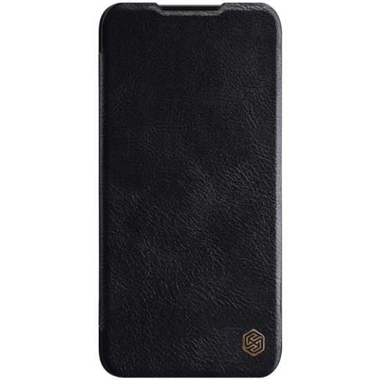 NILLKIN Qin Series Card Holder Leather Flip Case priekš Xiaomi Mi A3 - Melns - sāniski atverams maciņš (ādas maks, grāmatiņa, leather book wallet case cover)