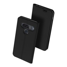 Dux Ducis Skin Pro series priekš LG G8s ThinQ G810 - Melns - sāniski atverams maciņš ar magnētu un stendu (ādas maks, grāmatiņa, leather book wallet case cover stand)
