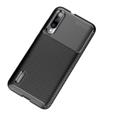 Beetle Series Carbon Fiber TPU Protection Phone Cover priekš Xiaomi Mi A3 - Melns - triecienizturīgs silikona aizmugures apvalks (bampers, vāciņš, slim TPU silicone case shell cover, bumper)