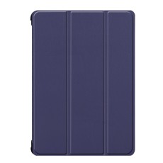 Tri-fold Stand PU Smart Auto Wake/Sleep Leather Case priekš Lenovo Tab P10 X705 - Tumši Zils - sāniski atverams maciņš ar stendu