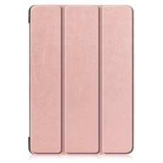 Tri-fold Stand PU Smart Auto Wake/Sleep Leather Case priekš Lenovo Tab E10 X104 - Rozā Zelts - sāniski atverams maciņš ar stendu