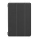Tri-fold Stand PU Smart Auto Wake/Sleep Leather Case priekš Lenovo Tab M10 X505 / X605 - Melns - sāniski atverams maciņš ar stendu
