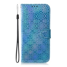 Flower Pattern Leather Wallet Stand Case priekš Nokia 2.2 - Gaiši Zils - sāniski atverams maciņš ar stendu