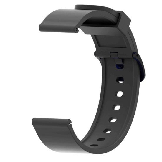 20mm Soft Silicone Wrist Strap - Melns - silikona siksniņas (jostas) priekš pulksteņiem