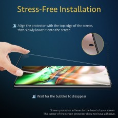 ESR 3D Edge Glue Case Friendly (2 gab.) Tempered Glass protector priekš Samsung Galaxy Note 10 Plus N975 / 5G N976 - Melns - Ekrāna Aizsargstikls / Bruņota Stikla Aizsargplēve