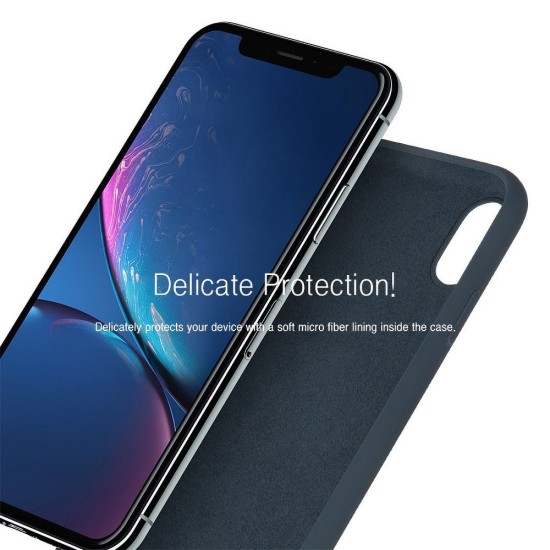 Mercury Silicone Case (Microfiber Soft Touch) priekš Apple iPhone 11 - Melns - matēts silikona aizmugures apvalks (bampers vāciņš)